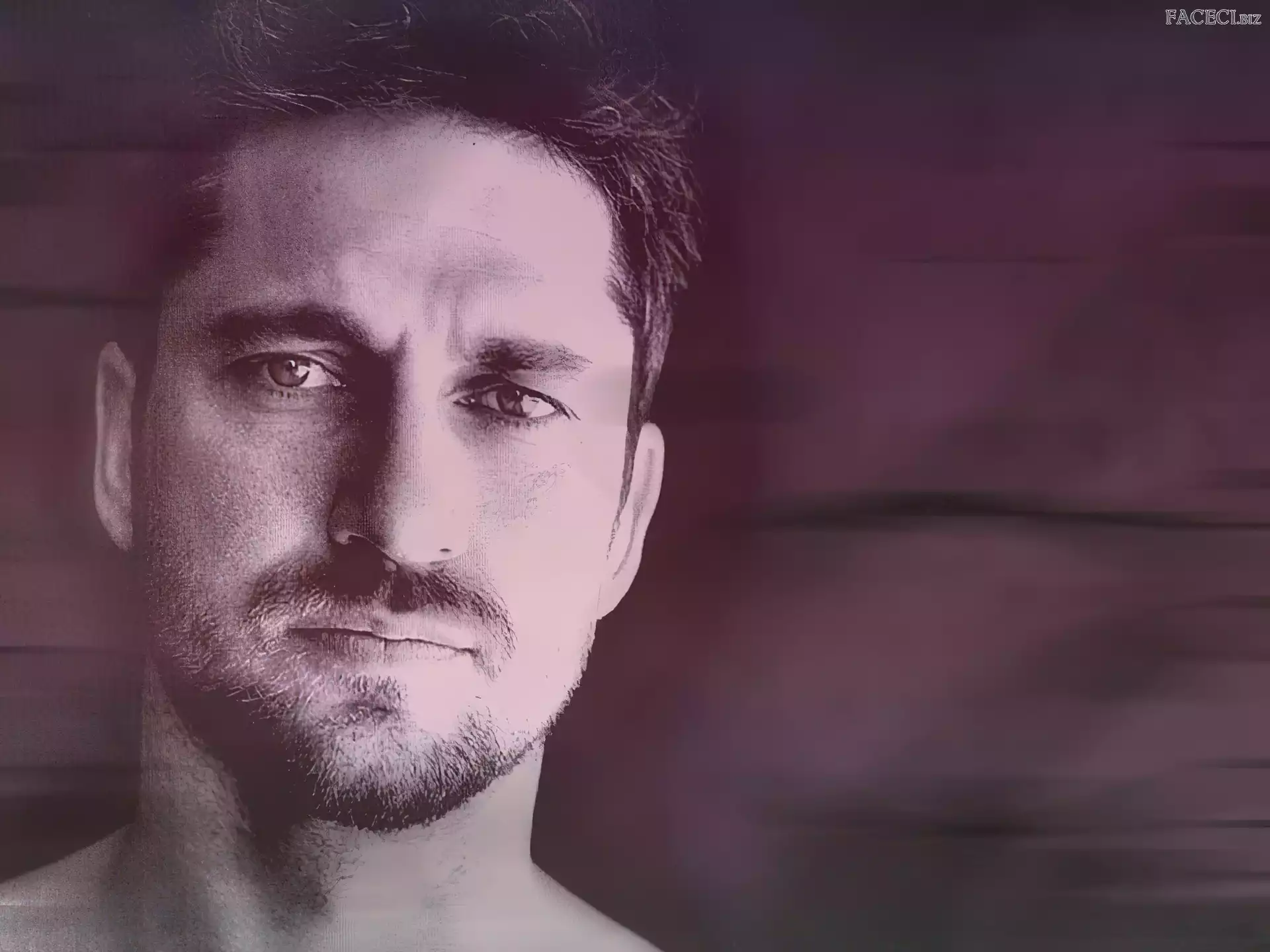 broda, Gerard Butler, twarz